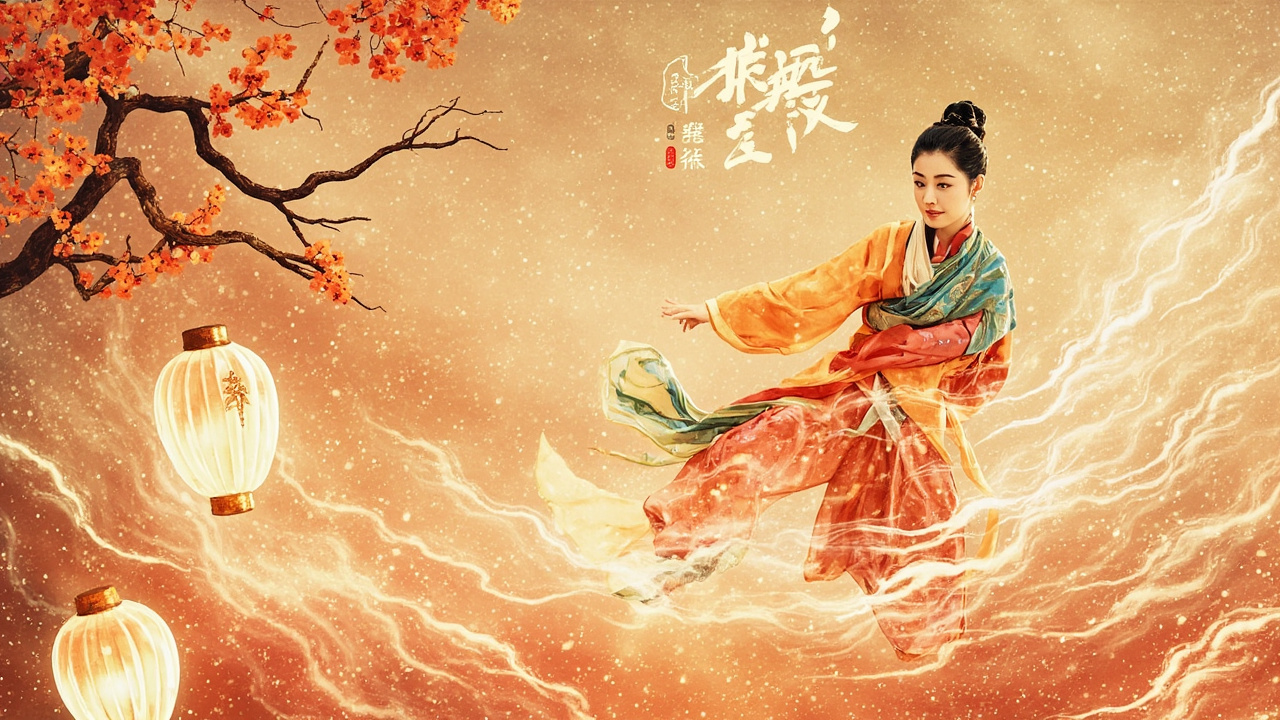 国家级非遗花鼓灯闪身步表演场景